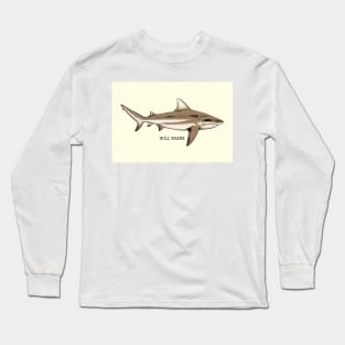 BULL SHARK Vintage Art Sketch for the Ocean Lovers Anglers and Fisherman Long Sleeve T-Shirt